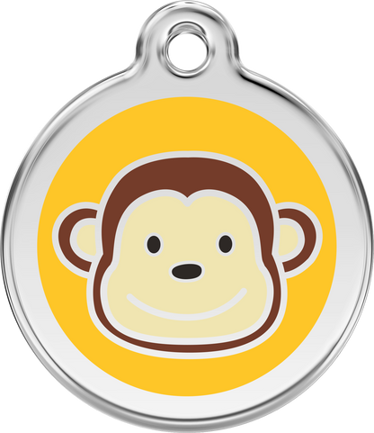 Monkey Icon Pet ID Tag (MK)