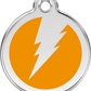 Lightening Bolt Icon Dog ID Tag (ZF)