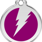Lightening Bolt Icon Dog ID Tag (ZF)