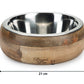 Mandira Wooden Dog Bowl