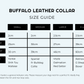 Buffalo Leather Dog Collar - size guide