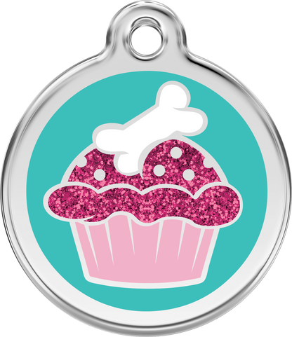 Glitter Cupcake ID Tag
