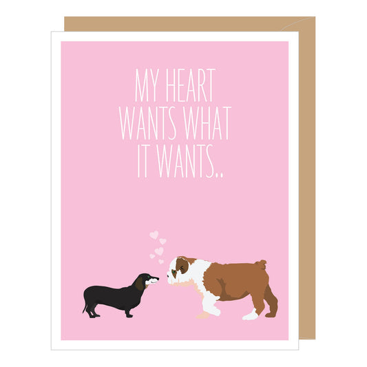 Valentines Dogs Greeting Card